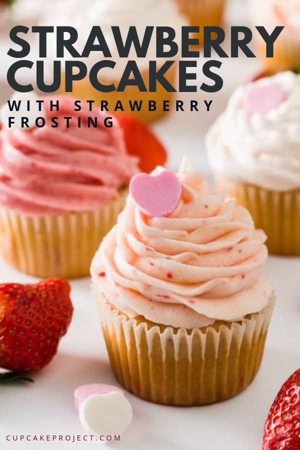 Moist and flavorful cupcakes loaded with fresh strawberries! It's easy to make and made for complete beginners! A perfect surprise for special someone on Valentines day, birthday or any occasion!