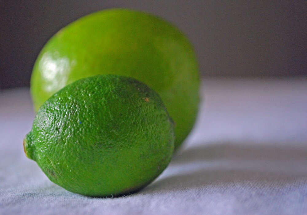 key lime in front of lime
