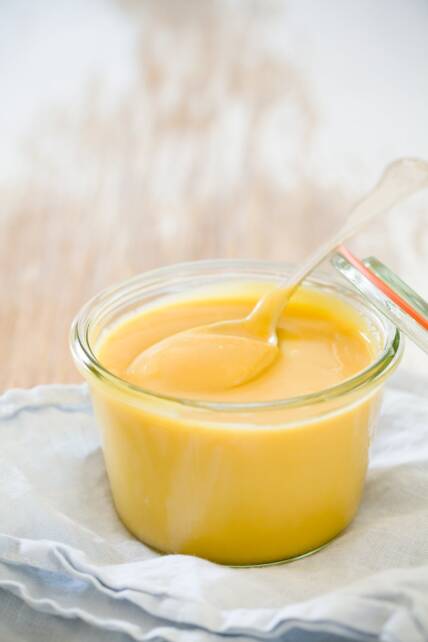 Tarro de cuajada de naranja