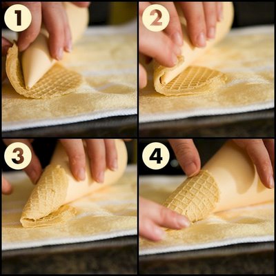 How to roll waffle cones