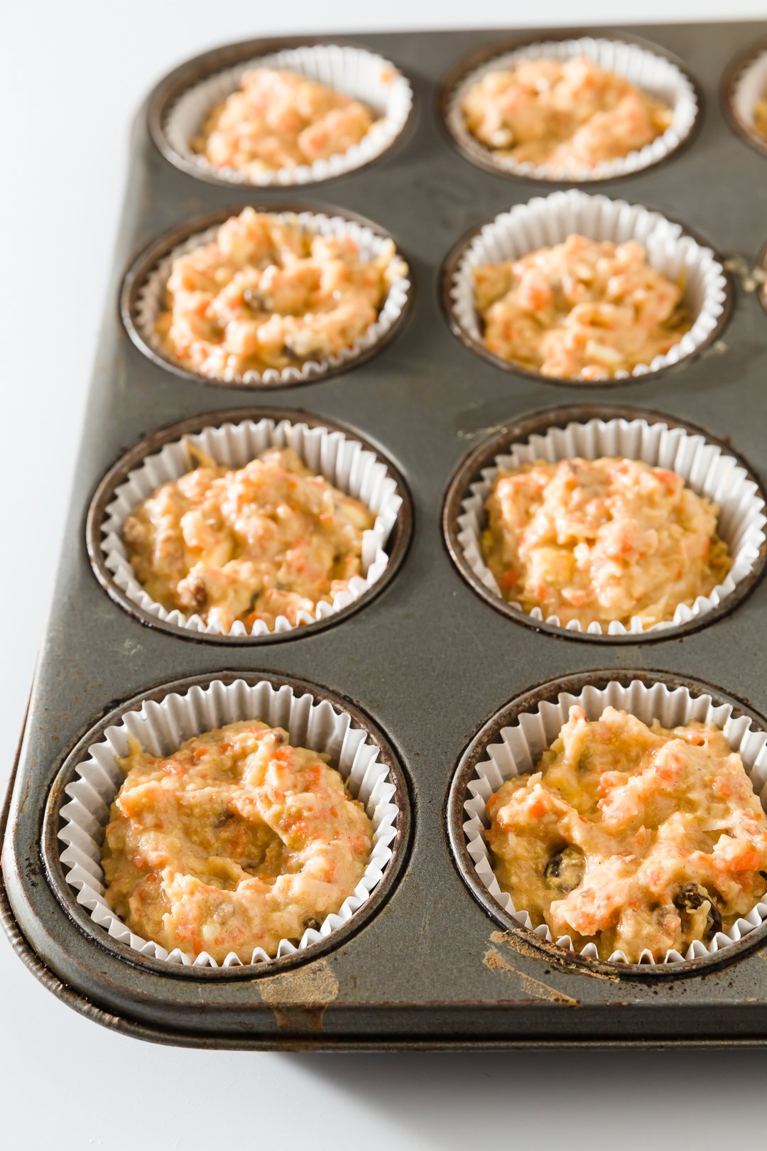 Carrot Cake Cupcakes about to go in the oven