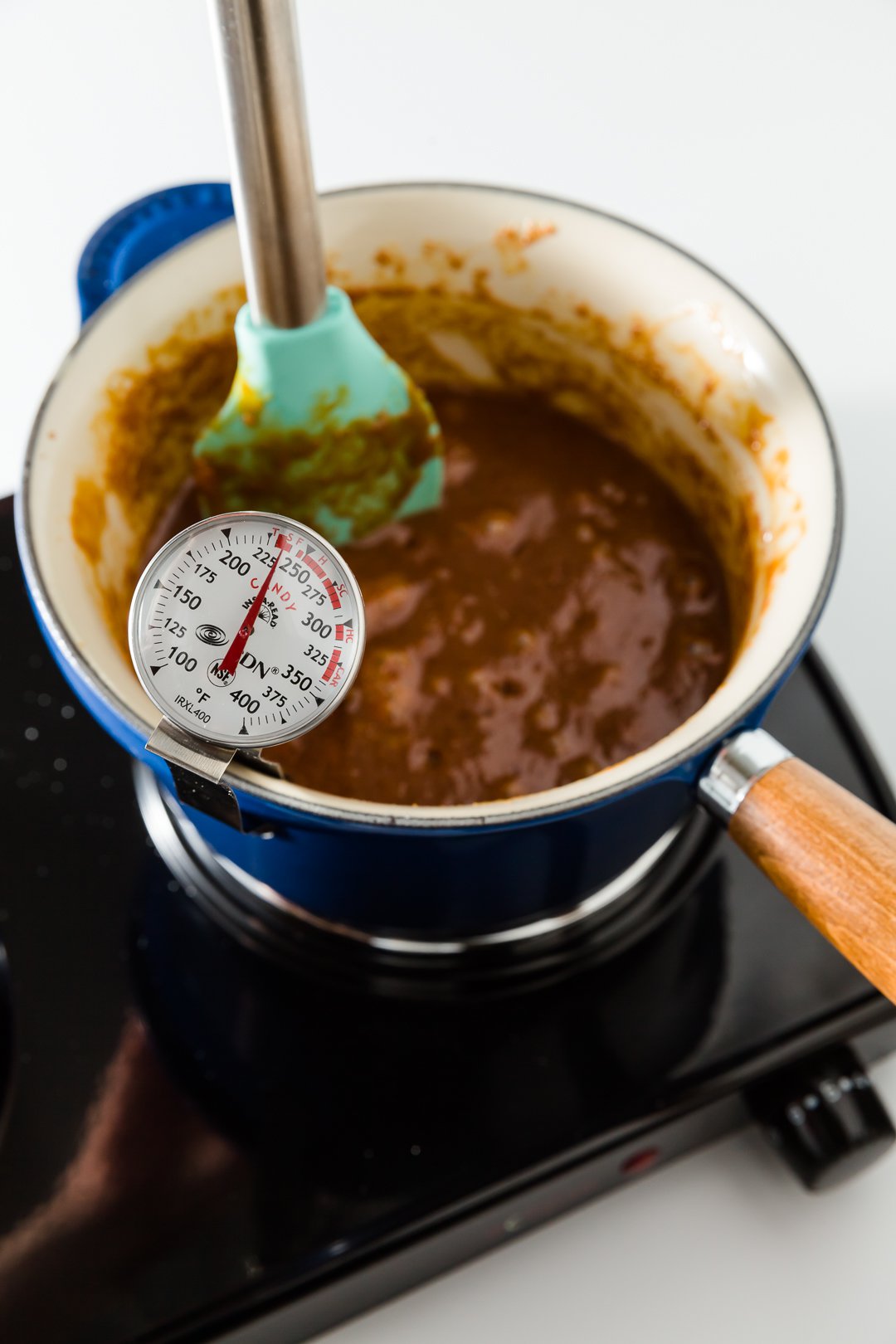 Caramel Icing completed in the saucepan