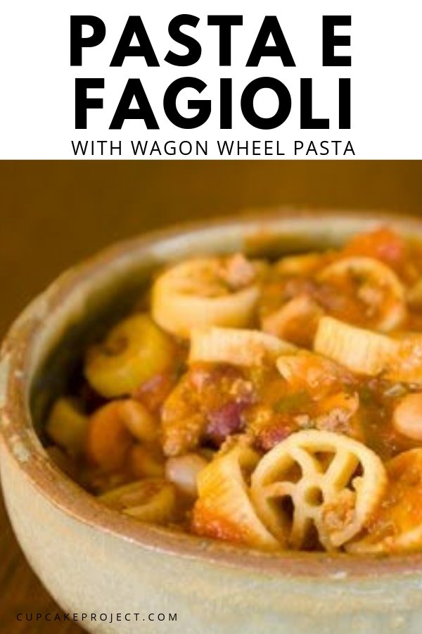 Pasta E fagioli with Wagon Wheel Pasta is comfort food at its finest. It’s loaded with both beef and veggies and doesn't hit you with any strong or exotic flavors. Stay at the comfort of your home during snowy days and enjoy this easy comfort food!
