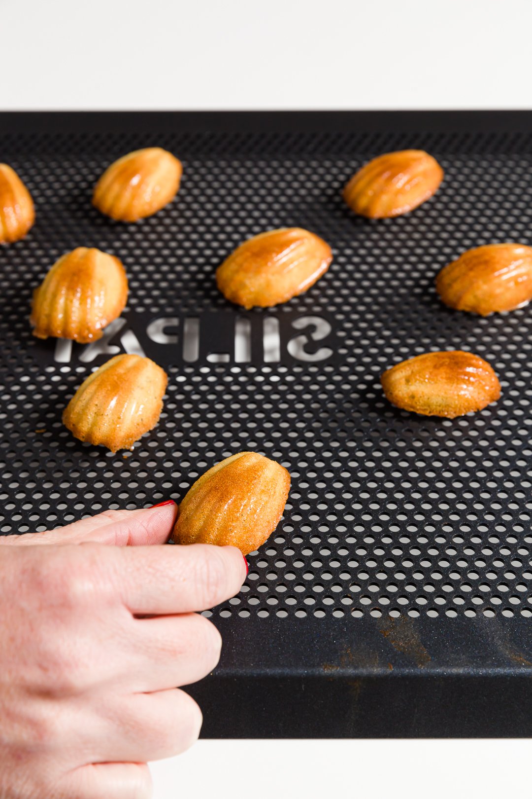 Madeleines on a cooling rack
