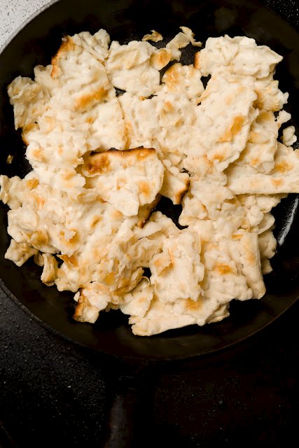 matzah soaked in water for matzah brei