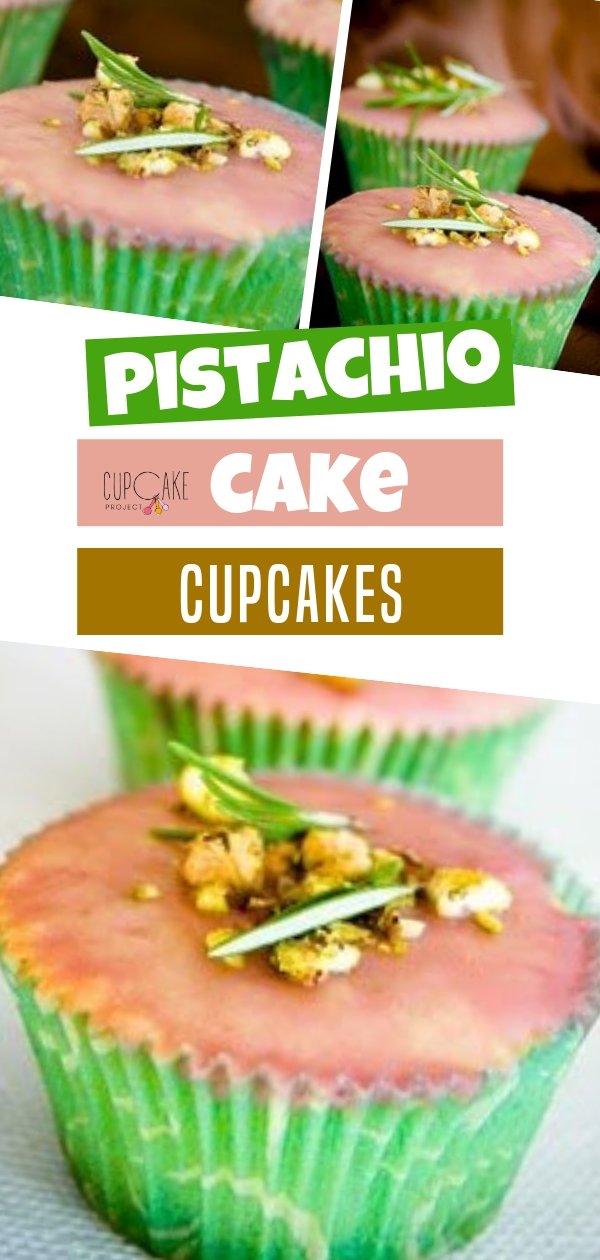 Using pistachio oil gives these pistachio cake cupcakes an intense pistachio flavor without adding crunch. If you like crunch, you could always throw some nuts into the batter. The pretty pink cherry glaze is a perfect frosting for your recipe!