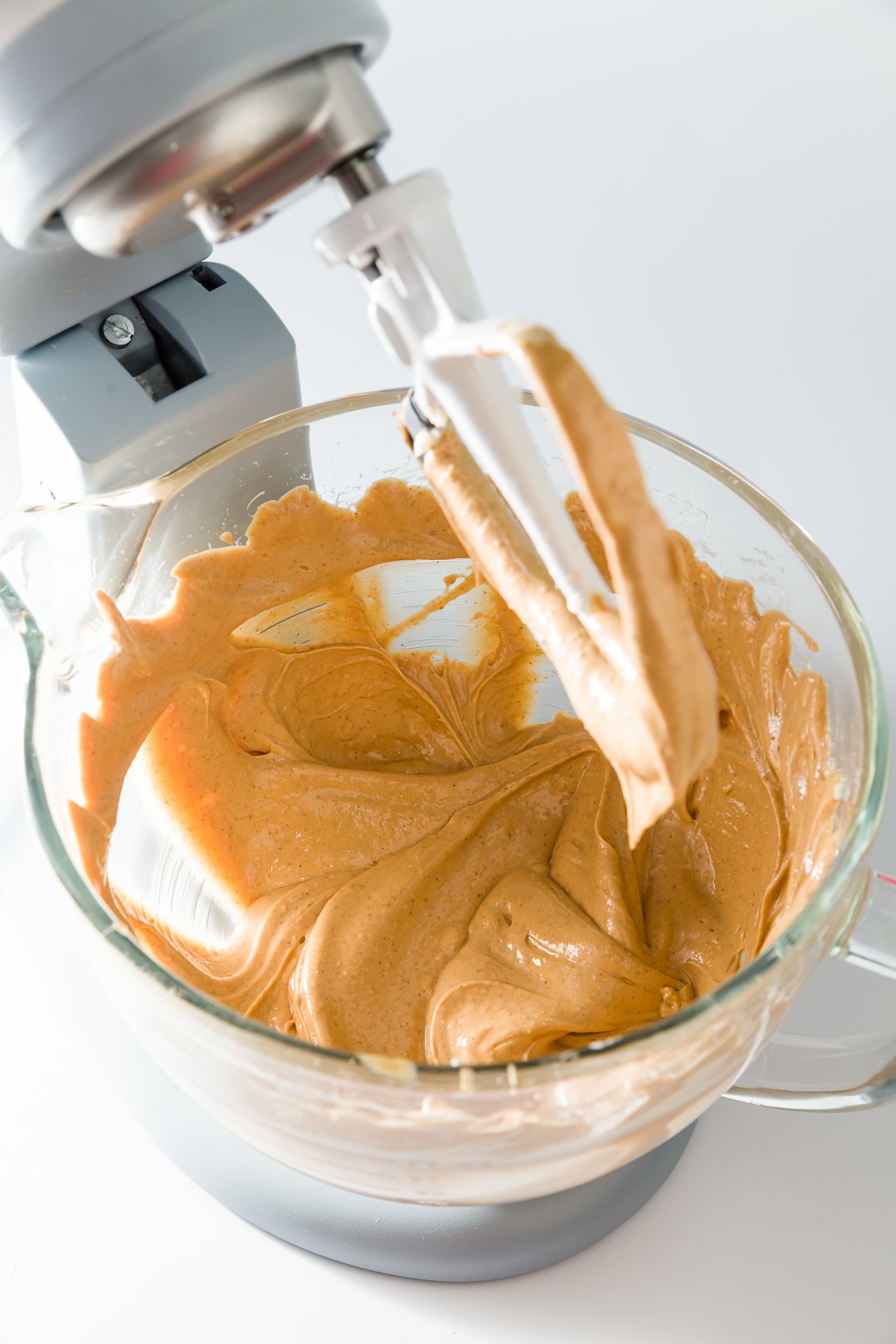 Adding peanut butter and salt to peanut butter frosting