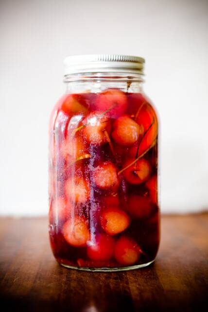 Tarro de cerezas al marrasquino