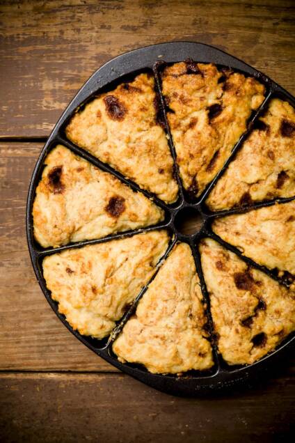 Cinnamon Scones in the pan