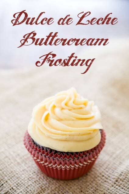 dulce de leche frosting on top of a cupcake