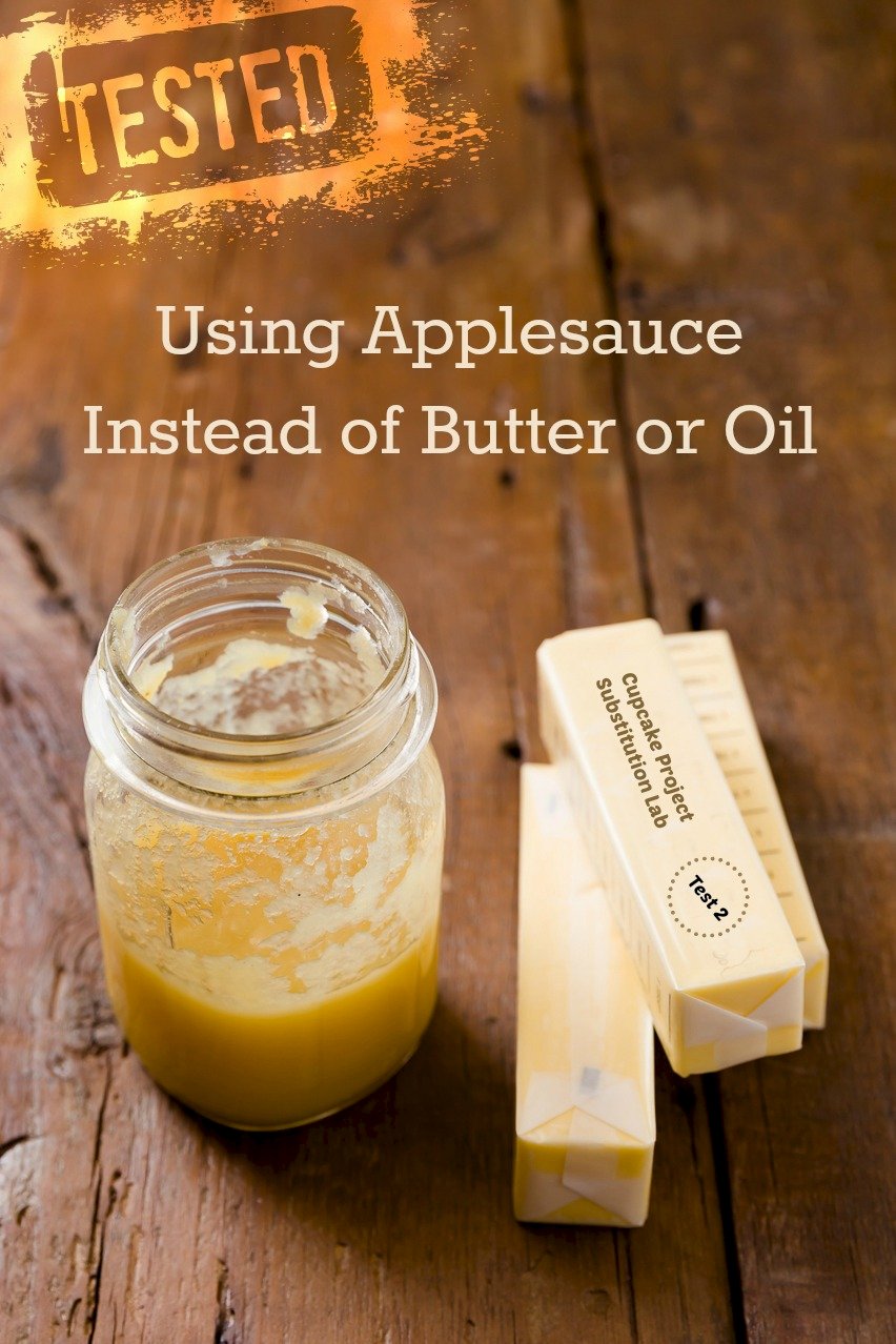 Using Applesauce as a Butter or Oil Substitute Cupcake Project