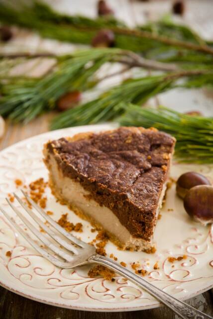 una rebanada de pastel de navidad