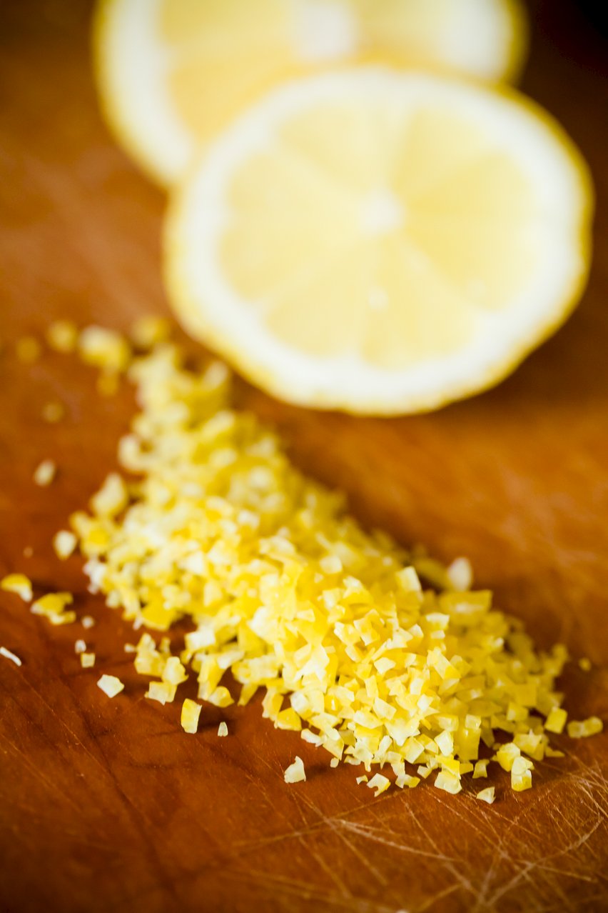 Pile of lemon zest