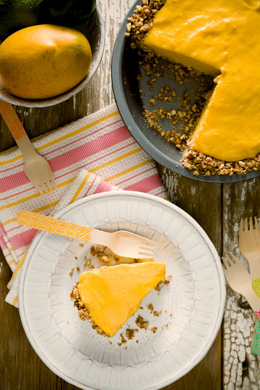 Frozen Mango Margarita Pie With a Pretzel Crust | Cupcake Project