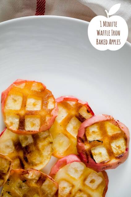Waffle Iron Baked Apples