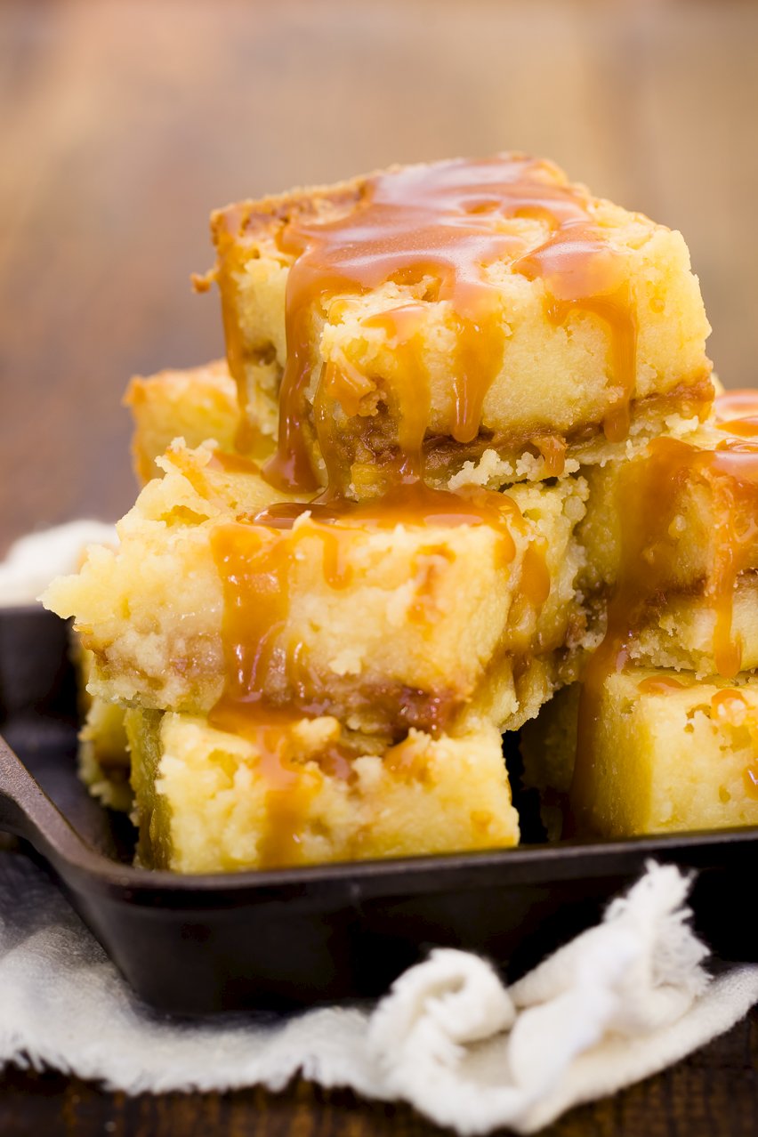 Salted Caramel Gooey Butter Bars