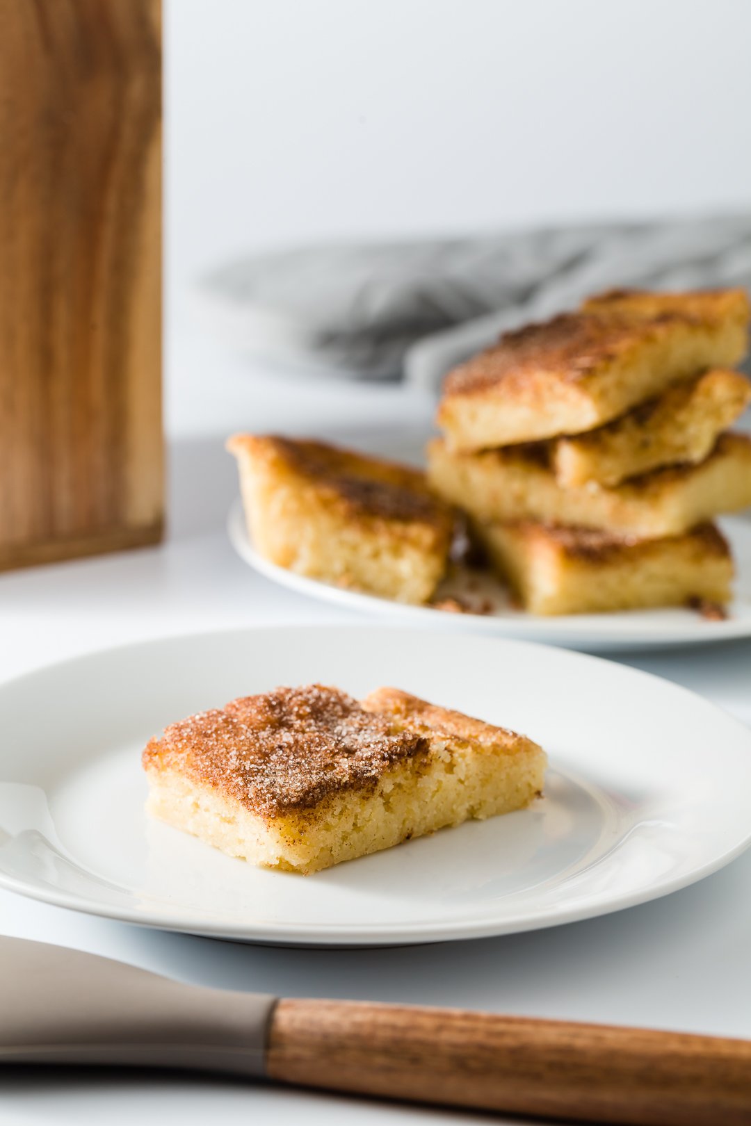 snickerdoodle bar on a plate