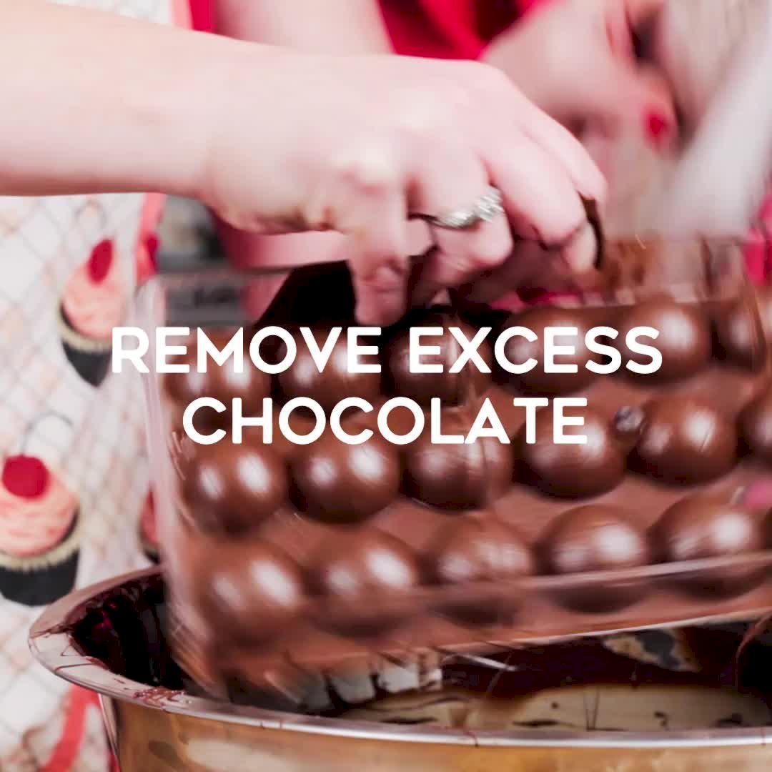 remove excess chocolate