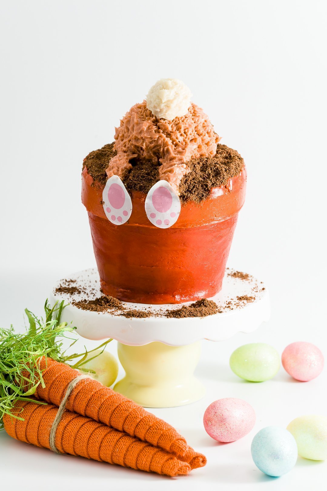 Easter Bunny Butt Flower Pot Cake | Cupcake Project