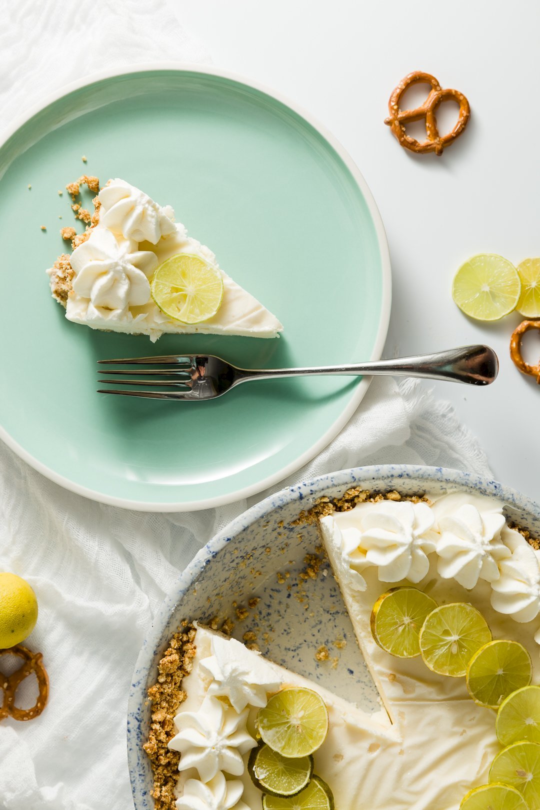 Key Lime Ice Cream Pie with a Pretzel Crust | Cupcake Project