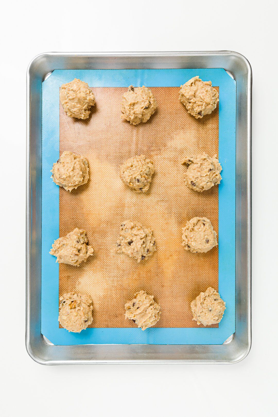 Banana cookie dough on silpat