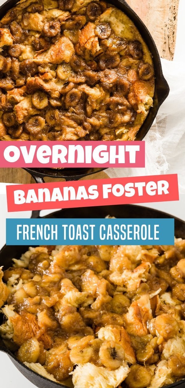 Busy mornings during weekdays? Prepare your breakfast the night before with this easy to make Overnight Bananas Foster French Toast Casserole. Pop it in the oven in the morning and you'll have a decadent breakfast in 20 minutes!