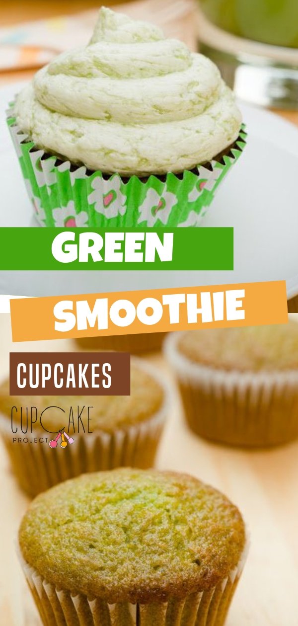 Green smoothies can be in cupcakes too! Use them as an ingredient in both the cupcake and the buttercream frosting. The green smoothie gives the cupcakes a mildly fruity flavor and a slightly denser than average texture.