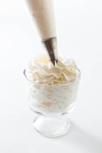 Chantilly cream in a glass