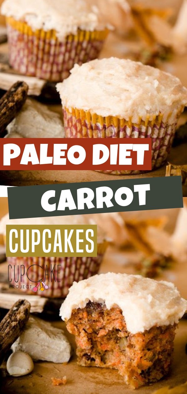 Unforgettably moist and healthy carrot cupcakes that are paleo diet friendly, gluten-free, and dairy free. The carrots, sweet and chewy dates, and the crunch of pecans blend together to make a wonderful texture. Enjoy baking and eating this cake!