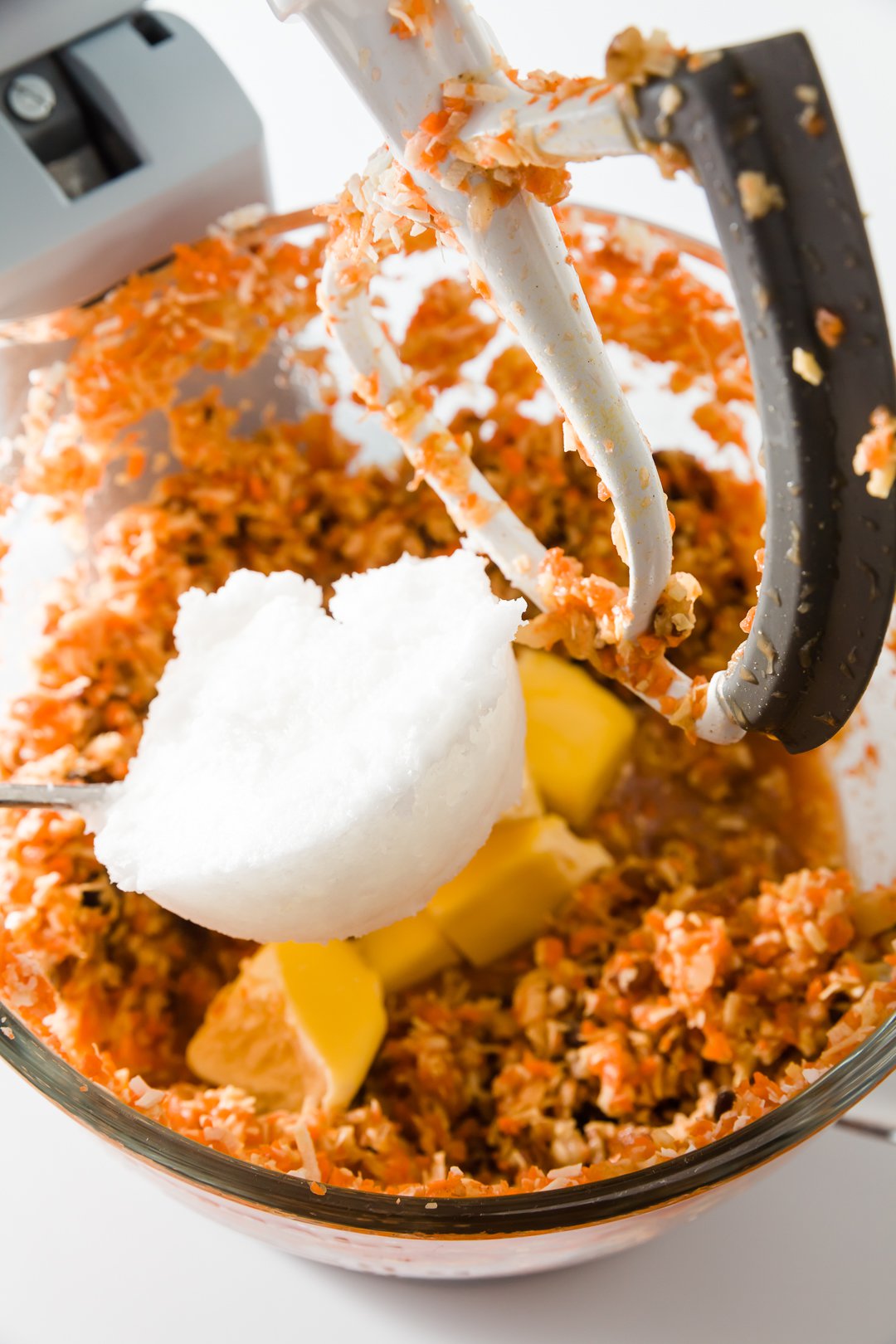 Adding coconut oil to carrot cake batter