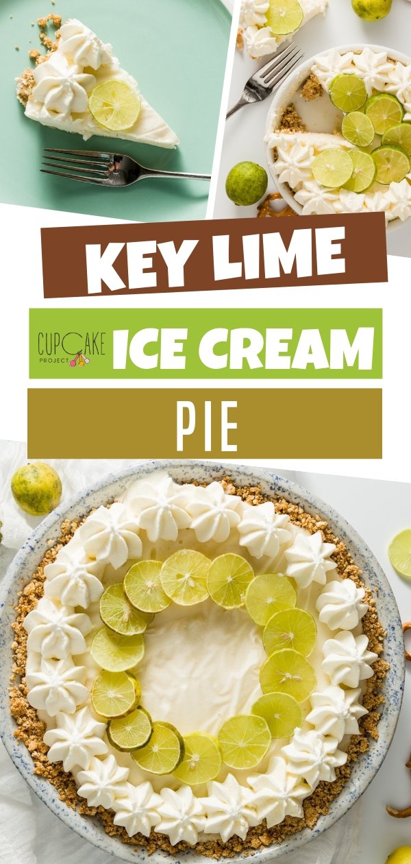 An ice cream pie takes no time to put together and is a complete hit at summer potlucks! This Key Lime ice cream pie with Pretzel Crust is homemade. Make this refreshing sweet treat!