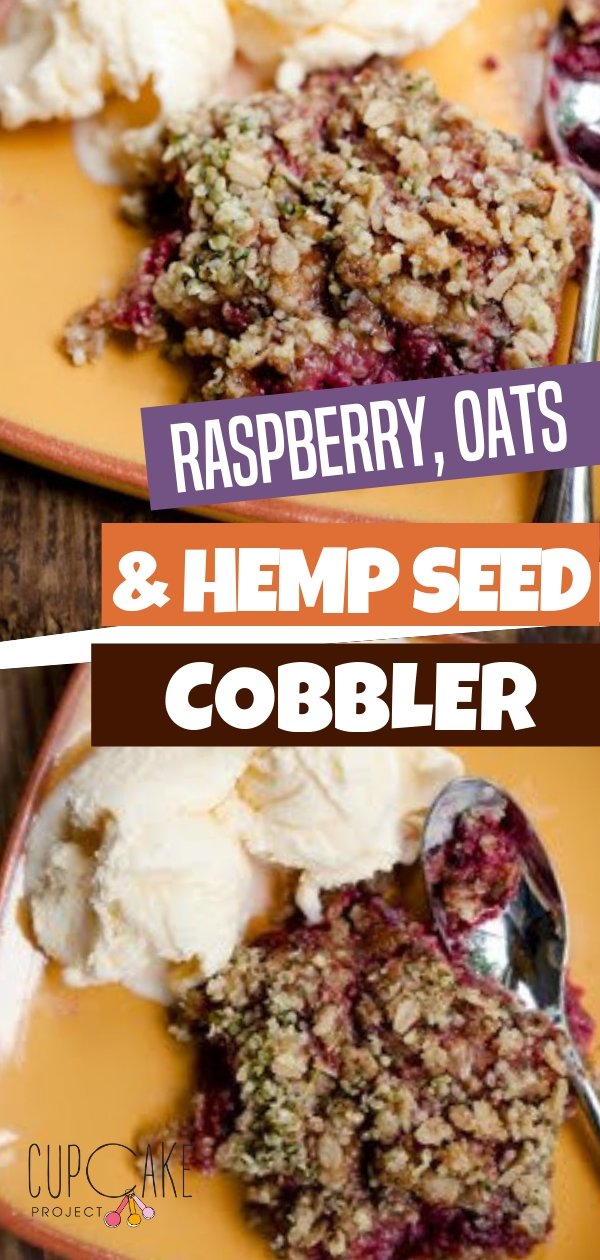 A simple cupcake that wins the heart of all who encounter it! Tart raspberries, sweet brown sugar, the rustic appeal of oats, and the unique and earthy surprise of hemp seeds make this cobbler a must try. You won\'t regret trying this easy dessert recipe!