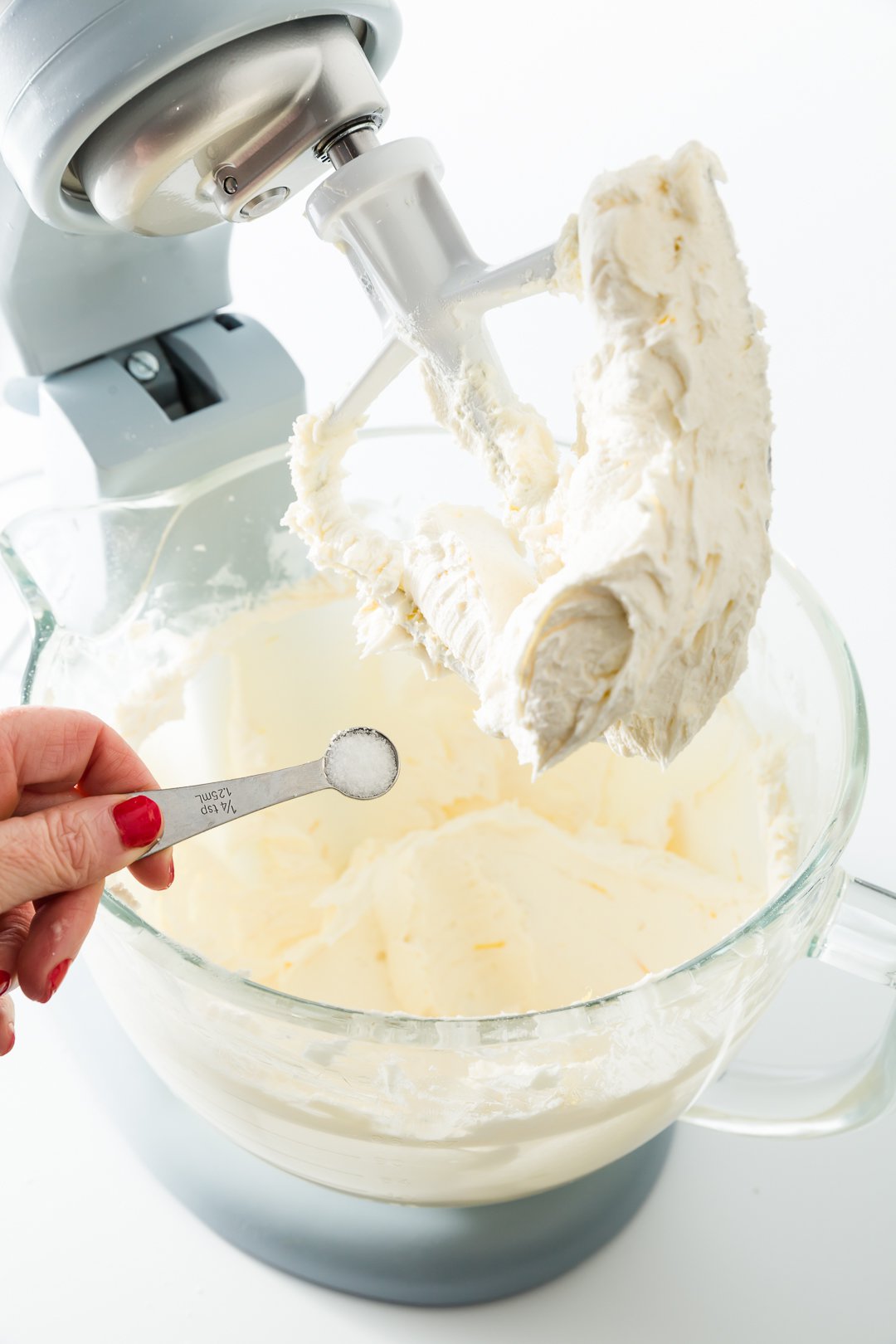 Adding salt to lemon buttercream frosting