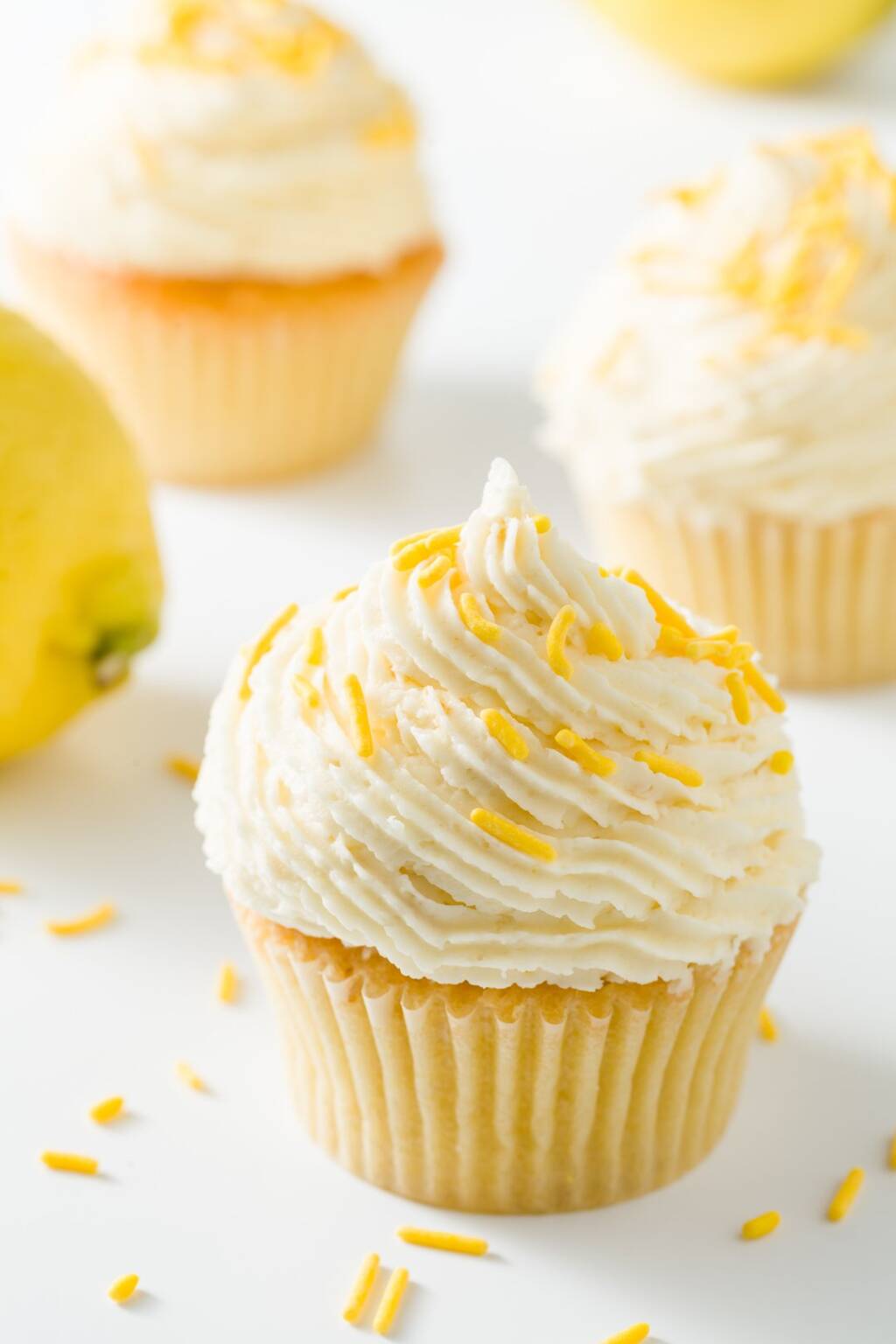 Lemon Buttercream Frosting Cupcake Project