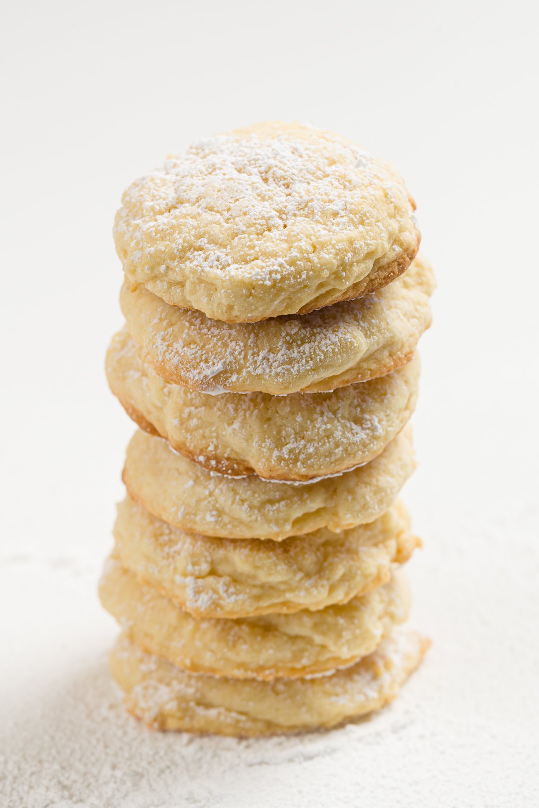 Stack of cream cheese cookies