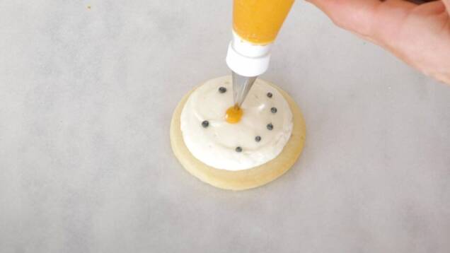 Decorar galletas de muñeco de nieve