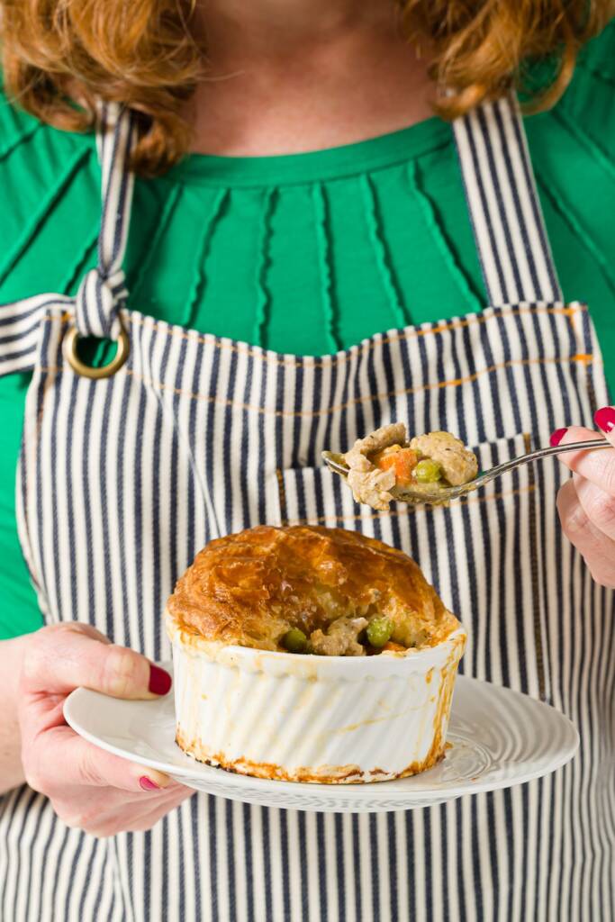Pork Pot Pie with Puff Pastry Topping