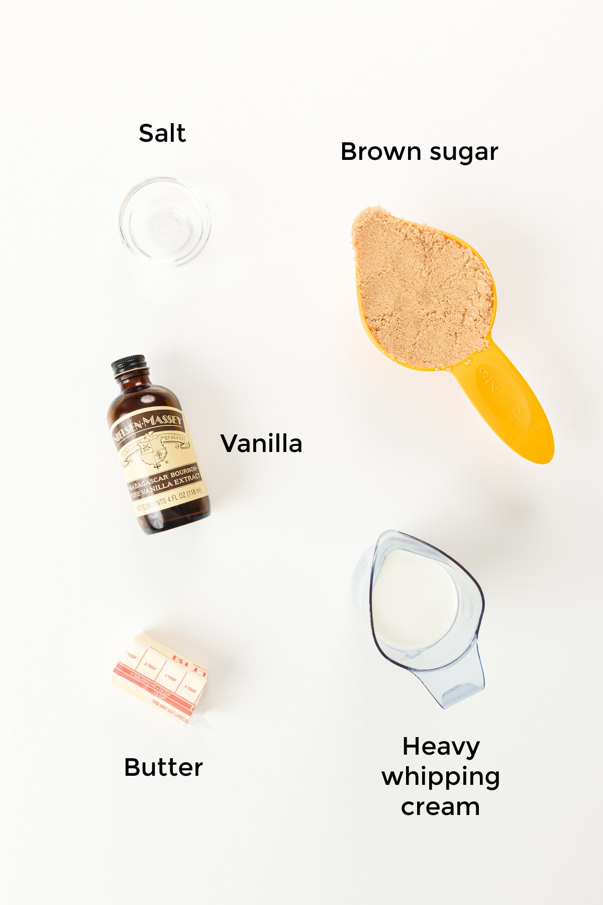 Butterscotch sauce ingredients