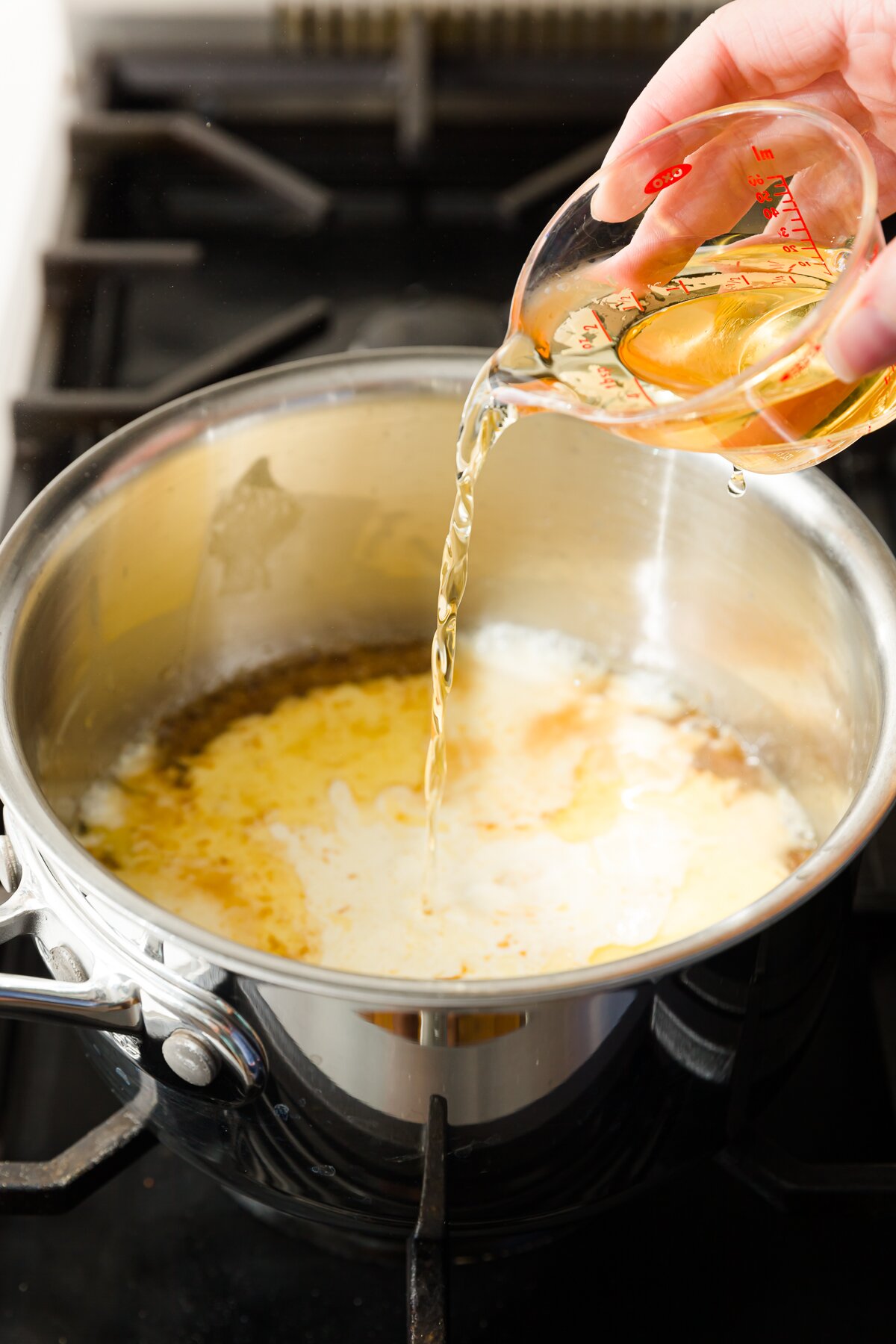 Adding whiskey to a a pot