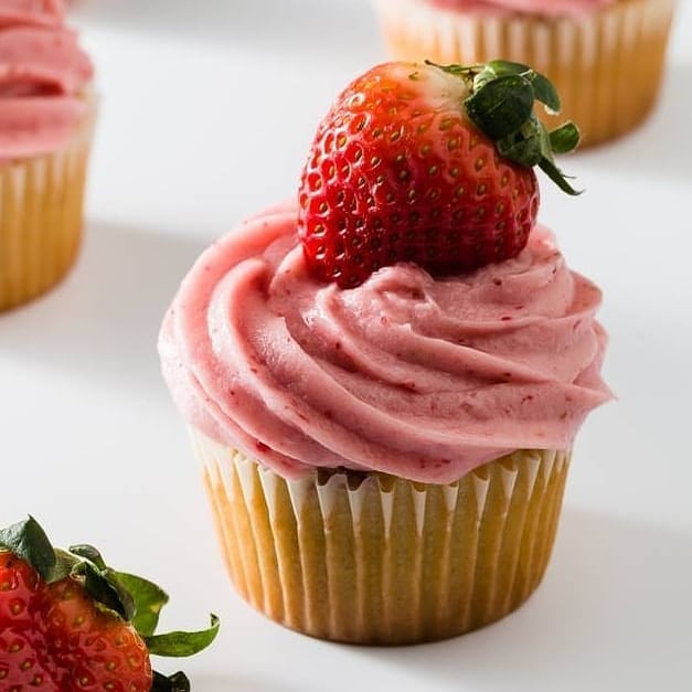 Gallery image for https://www.cupcakeproject.com/strawberry-cream-cheese-frosting-recipe/