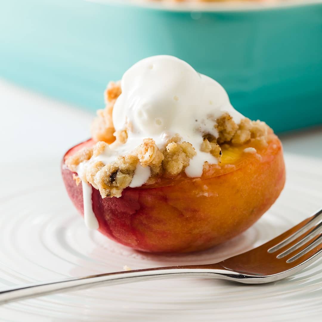 Gallery image for https://www.cupcakeproject.com/simple-stuffed-peach-crumble/