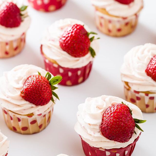 Gallery image for https://www.cupcakeproject.com/strawberry-shortcake-cupcakes/