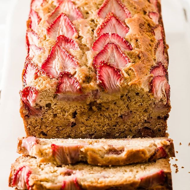 Gallery image for https://www.cupcakeproject.com/strawberry-banana-bread/