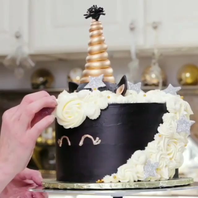 Gallery image for https://www.cupcakeproject.com/new-years-unicorn-cake/