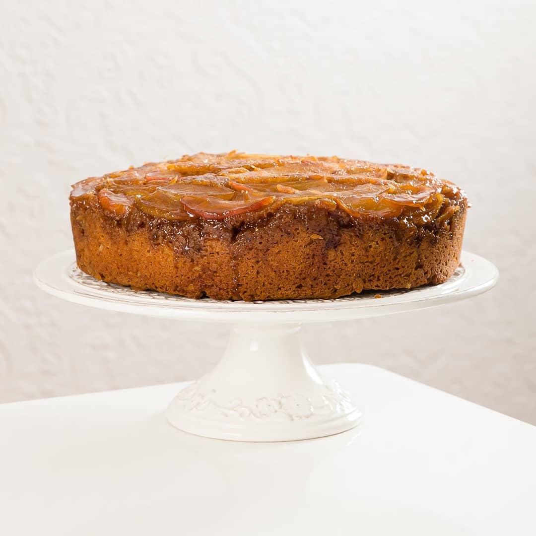 Gallery image for https://www.cupcakeproject.com/maple-brown-butter-upside-down-apple-cake/