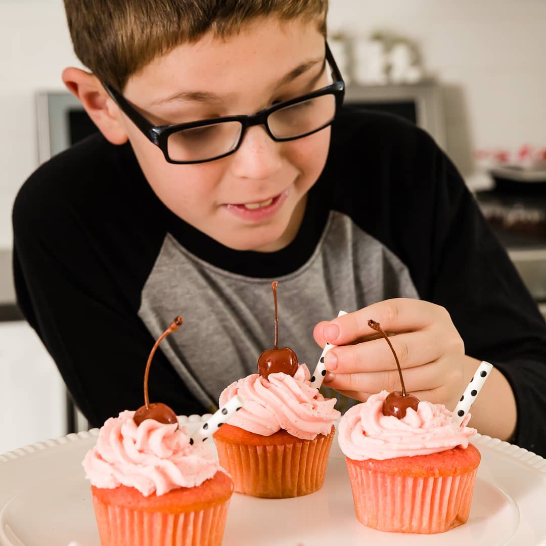 Gallery image for https://www.nelliesfreerange.com/egg-recipes/shirley-temple-cupcakes